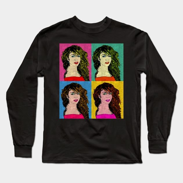 Mariah Carey 80s Pop Art Style Long Sleeve T-Shirt by ArtGaul